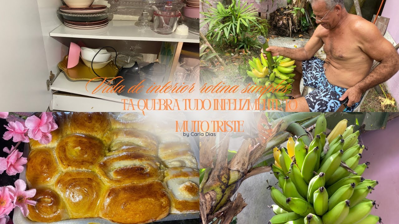 Vida de interior rotina simples+ colheita de banana + quebrou tudo tô muito triste 😢 