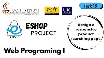Design a Responsive Product Search Page | Eshop Web Project | Task 18 | Java Institute