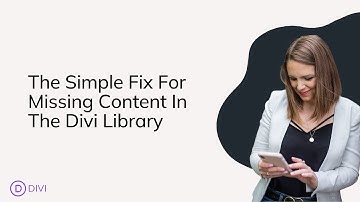 How to restore missing content in the Divi library