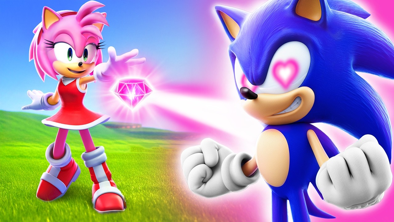 Соник влюбился в Эми Роуз! История любви Соника Ежа!