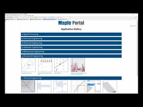 Maple Portal für Ingenieure