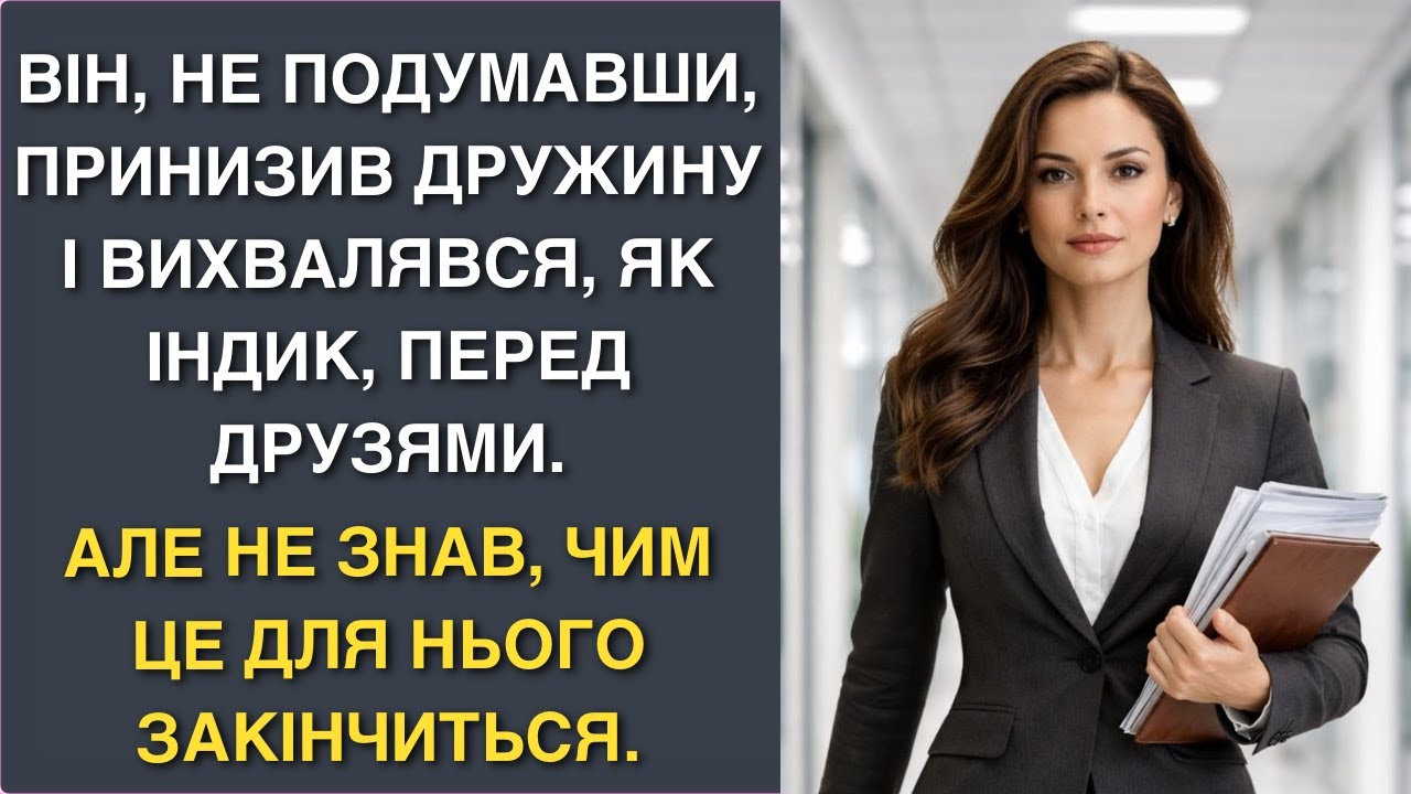 Він, не подумавши, принизив дружину і вихвалявся, як індик, перед друзями. Але не знав, чим це для