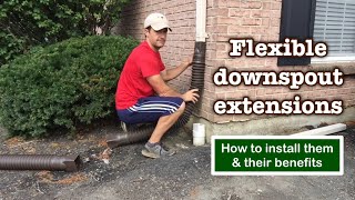 Dad Installs Flexible Downspout Extensions