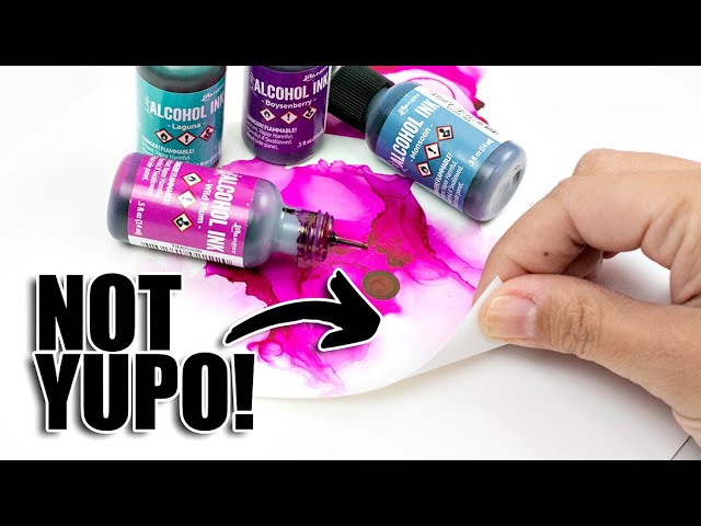Replacing Alcohol Ink with Squirts on Yupo with Asia – Lindy's Gang