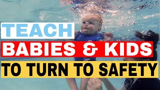 Teach child to swim \/ turn to safety - teach toddler to swim at home