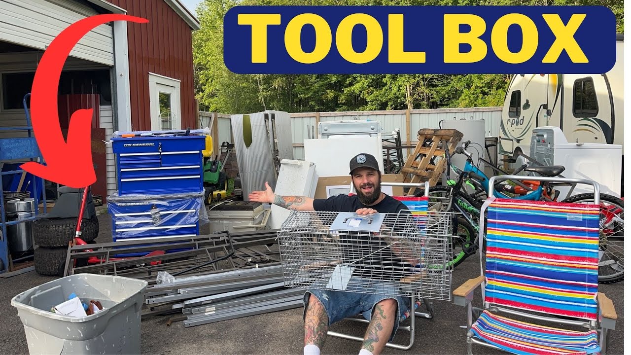 Harbor Freight HUGE Dumpster SCORE Mechanics Tool Cart