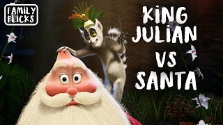 King Julian Vs Santa Claus | Merry Madagascar (2009) | Family Flicks