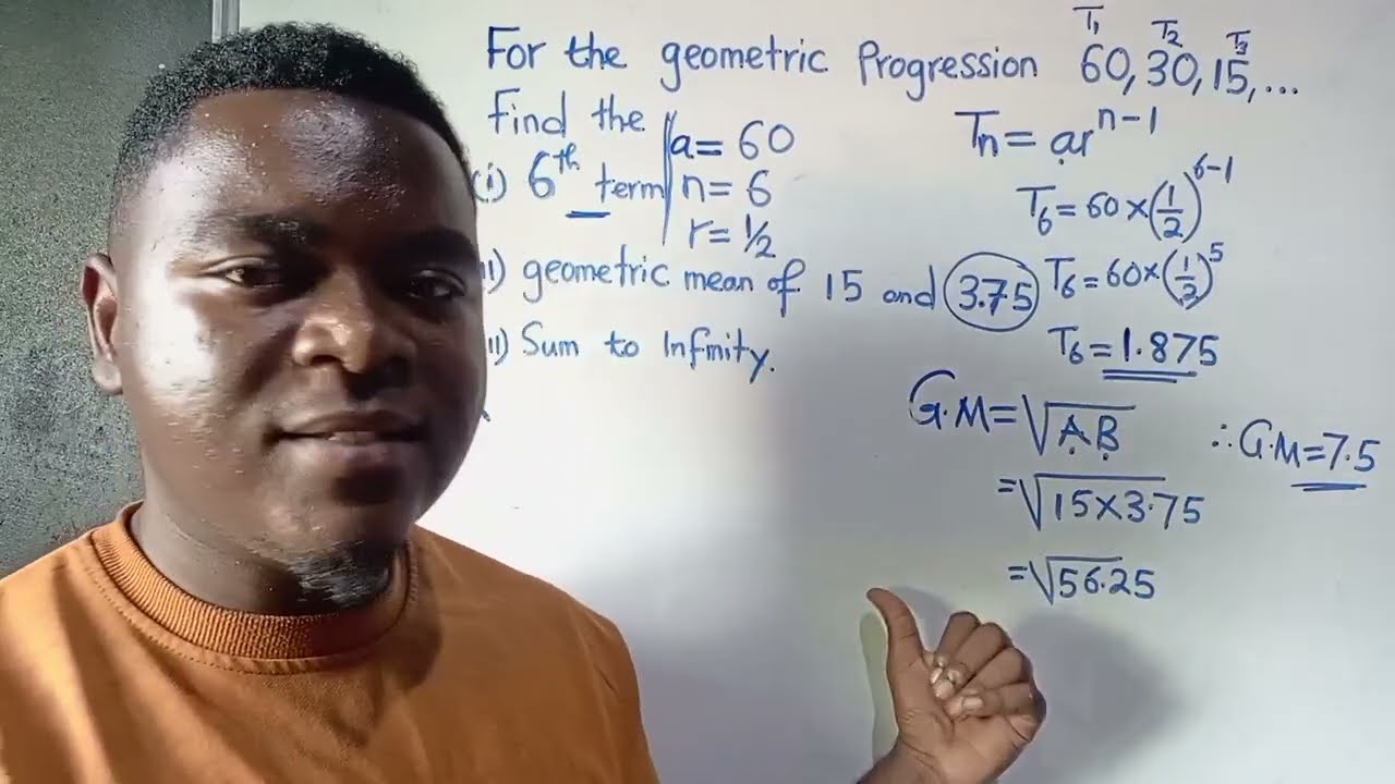 Математика 2025, часть 2, общая прогрессия || 6-й семестр || Среднее геометрическое и сумма до бе...
