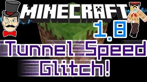 Minecraft 1.8 SUPER SPEED Running GLITCH! Ultra Fast Sprinting Tunnel!