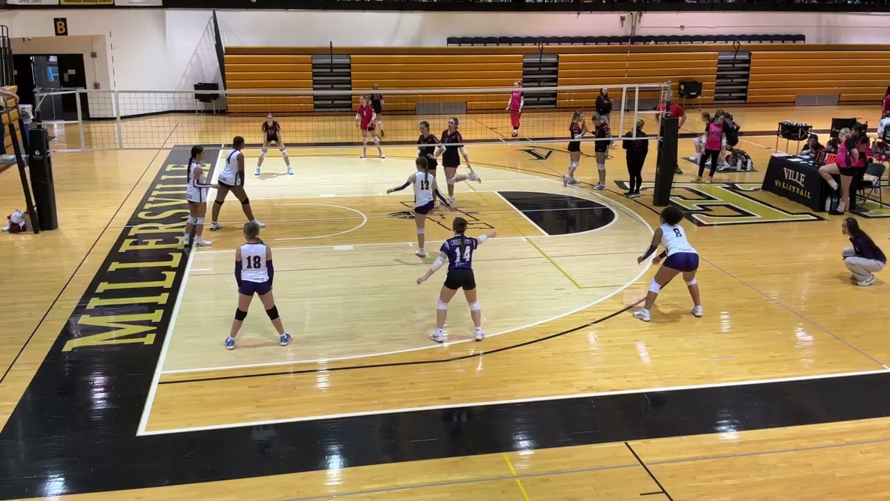 Millersville,  Game 2, horseshoe white vs CC purple, set 1