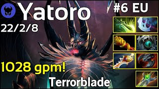 1028 gpm! Yatoro #6 EU plays Terrorblade!!! Dota 2 - 7960 Avg MMR