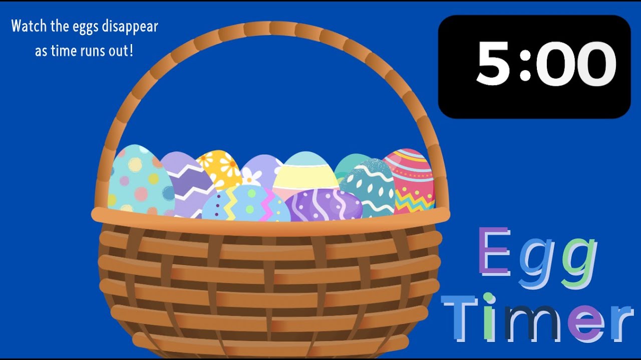 5 Minute Easter Timer | Vanishing Egg Progress Visual Timer | Surprise ...