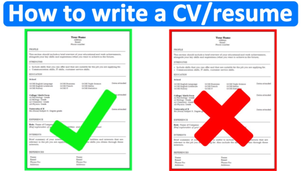 HOW TO WRITE A CV / RESUME 📝 Easy step-by-step video