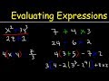 How To Evaluate Expressions With Variables Using Order of Operations