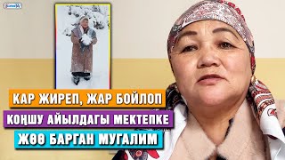 Кар жиреп, жар бойлоп коңшу айылдагы мектепке жөө барган мугалим