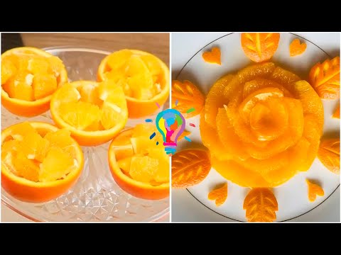 Как нарезать апельсин | Нарезка фруктов | Праздничный стол | How to slice an orange