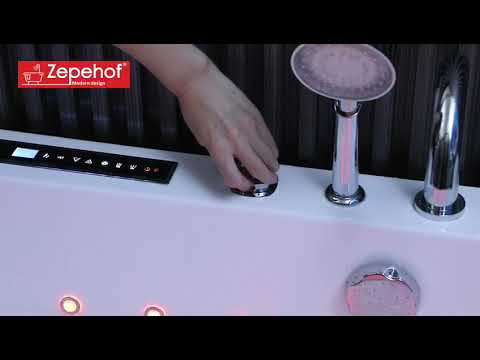 Wanna z hydromasażem EB-802 B prostokątna 150cmx75cmx60cm DYSZE OBROTOWE, PILOT — YouTube