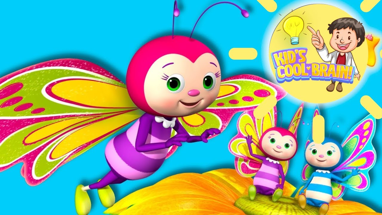 Fly, Fly, Fly the Butterfly Nursery Rhymes Kid's Cool Brain YouTube