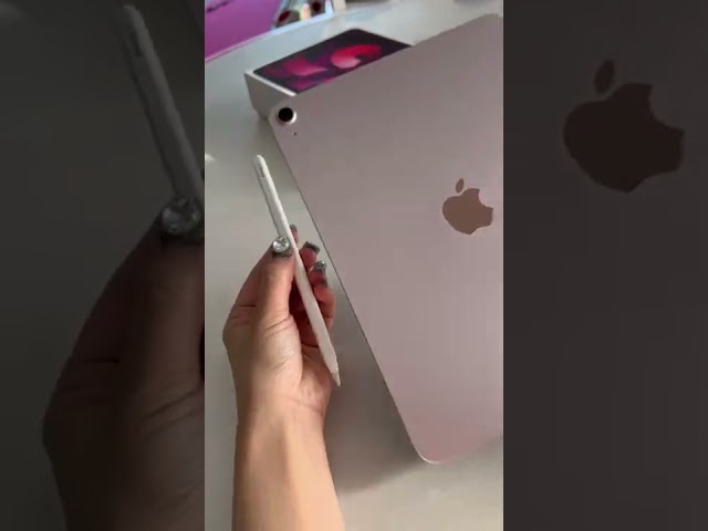 Pink🍑 iPad Air 5, Apple Pencil, speck case unboxing🫣🎀✨