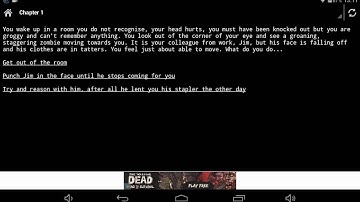 Zombie survival - your choice . a zombie survivor simulation