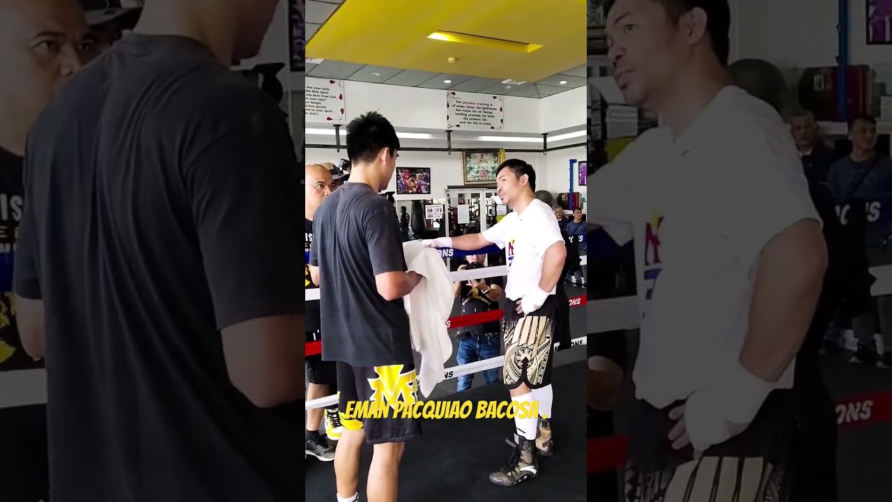 tudo suporta si idol sa kanyang anak na si eman pacquiao.