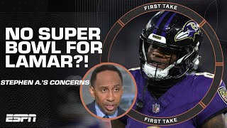 Stephen A. is CONCERNED Lamar Jackson will never win a Super Bowl 😯 | First Take
