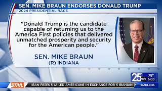 Mike Braun endorses Donald Trump for President - Eyewitness News