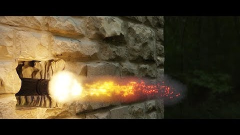 Canon Fire Simulation using Mantaflow in Blender 2.93 with Cycles Render