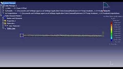 CATIA: Von Mises Stress at Generative Structural Analysis