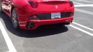 Payne records the ferrari california starting up giving a good rev and
driving off