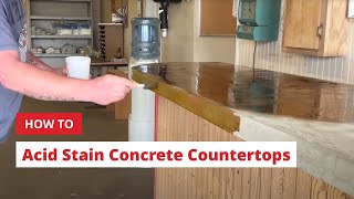 How to Acid Stain Concrete Countertops