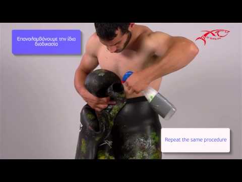 Wie ein und aus Ihrer glatt / offenzellige Wetsuit XT DIVING PRO WORKSHOP setzen