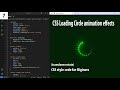 CSS-HTML Tutorial for beginers || Circle Loading animation effects  use in Css-Rotate()