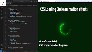 CSS-HTML Tutorial for beginers || Circle Loading animation effects  use in Css-Rotate()