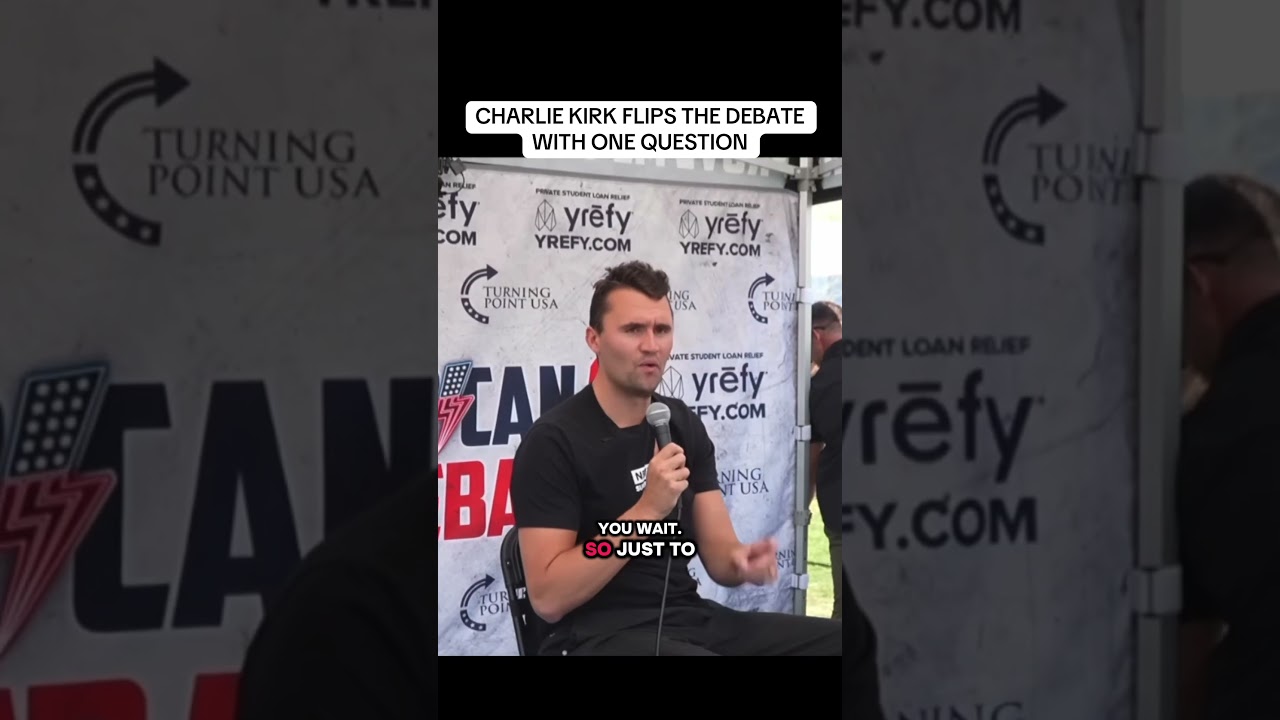 CHARLIE KIRK FLIPS THE DEBATE WITH ONE QUESTION #debate thumbnail