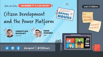 #O365Hours​​​: Citizen Development and the Power Platform