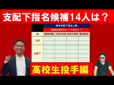 2024年ドラフト支配下指名14人はこの選手たち!高校生投手編【西尾典文さん】