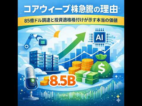 コアウィーブ株急騰の理由　85億ドル調達と投資適格格付けが示す本当の価値