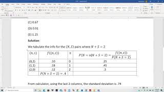 Actuarial SOA Exam P Sample Question 173 ( once 231) Solution