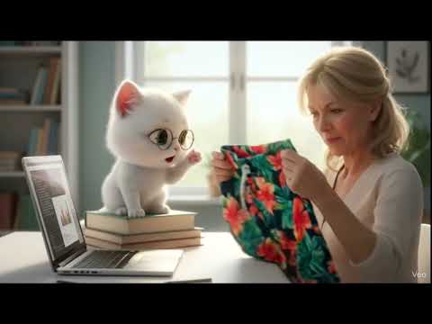 Vovo reclama como fazer short com gatinho