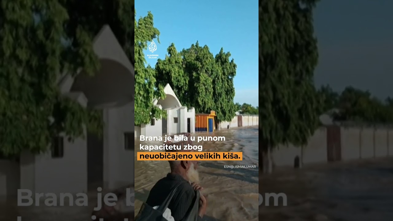 انهيار سد بسبب الفيضانات في نيجيريا