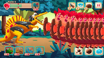 Dinobash - NOOB vs PRO vs HACKER - SPINOSAURUS UNLOCKED and girlx