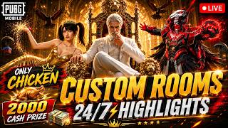 PUBG Mobile Live 🔴 Only Chicken Custom Rooms | 24/7 Highlights | Rs 2000 Cash Prize screenshot 4