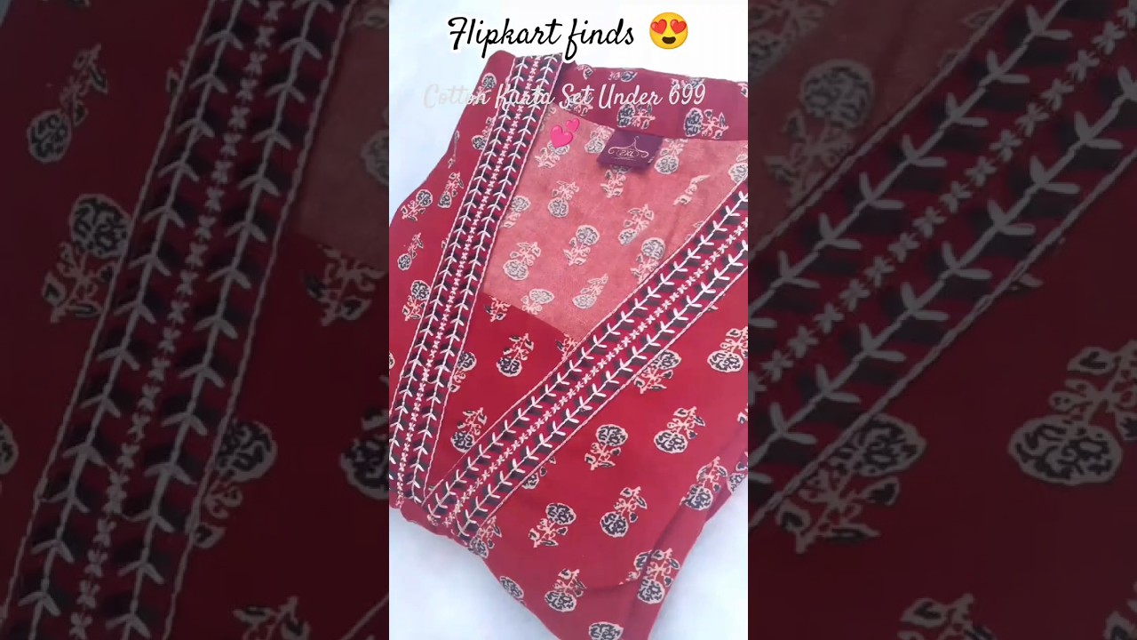 Flipkart Cotton Kurta Set ✨ Under 699 🤩 Affordable Ethnic Wear 💕 Flipkart finds 💁🏻 