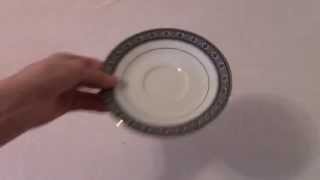 Noritake Segovia 2216 - Black Gold - 20104 - Saucer Coffee Tea Cup Place Setting