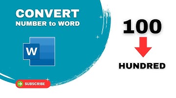 How to Convert Numbers to Word in Microsoft Word Document