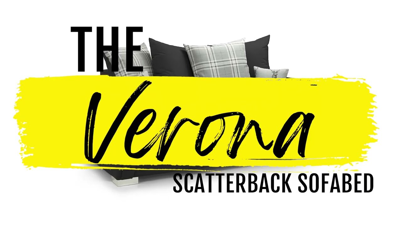 Verona Scatterback Sofa Bed Black 3 Seater