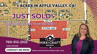 SOLD in Apple Valley, CA!