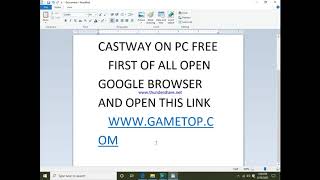 how to download island castway on pc