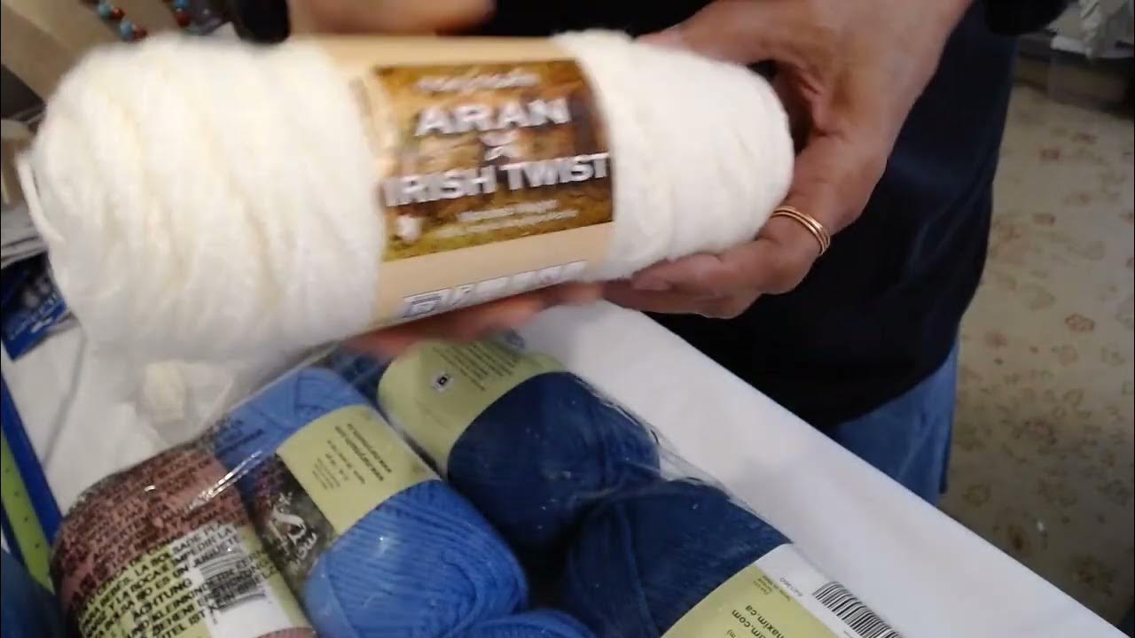 Mary Maxim Yarn Unpacking of NonWool Yarn YouTube